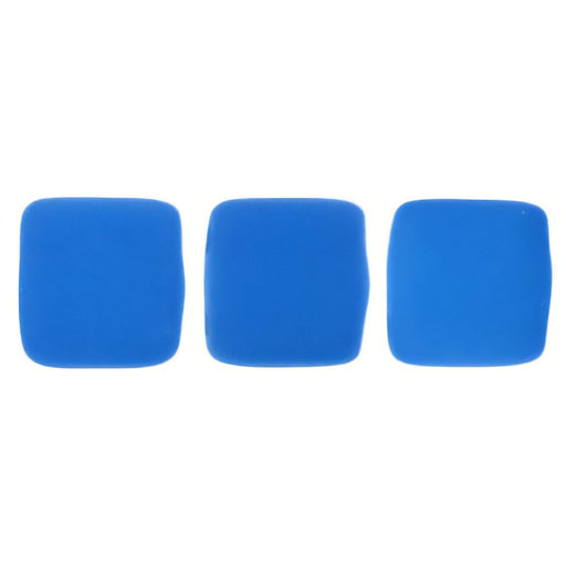 Czech CzechMates Tile Bead 6mm Neon Electric Blue (25pcs)