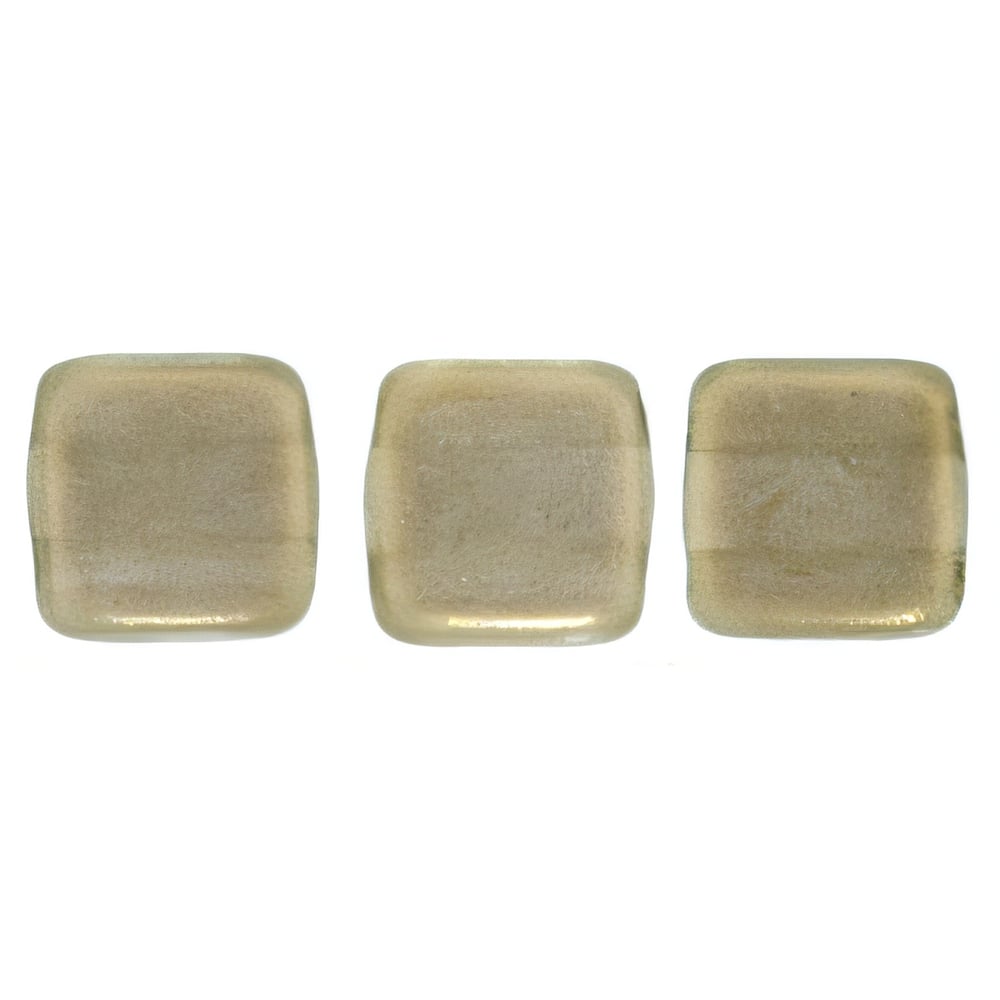 Czech CzechMates Tile Bead 6mm Halo - Linen (50pcs)