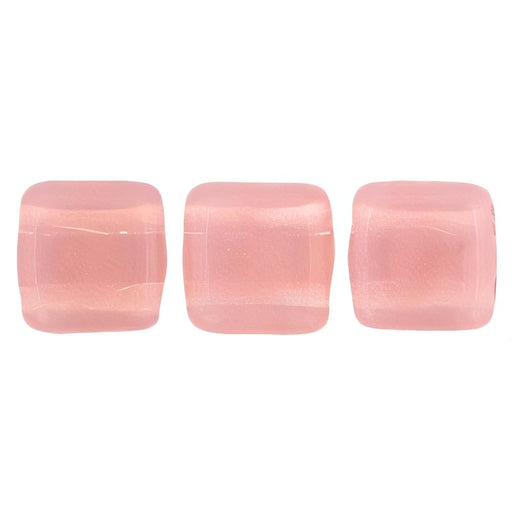 Czech CzechMates Tile Bead 6mm Milky Pink (50pcs)