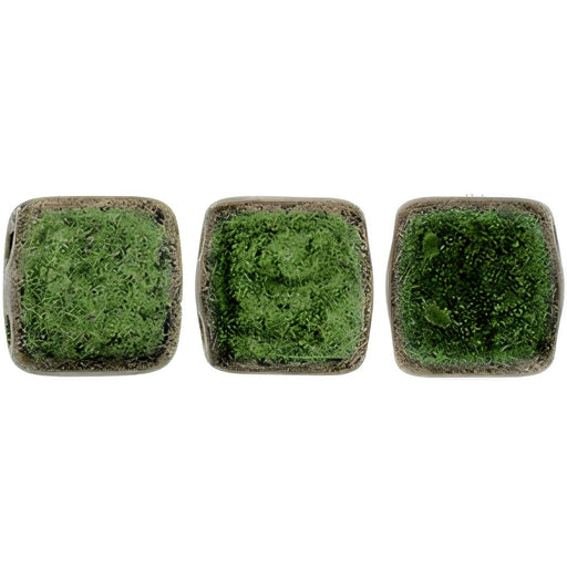 Czech CzechMates Tile Bead 6mm Metallic Suede - Olive Mauve (50pcs)