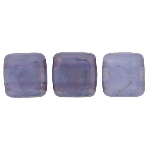 Czech CzechMates Tile Bead 6mm Milky Alexandrite - Moon Dust (50pcs)