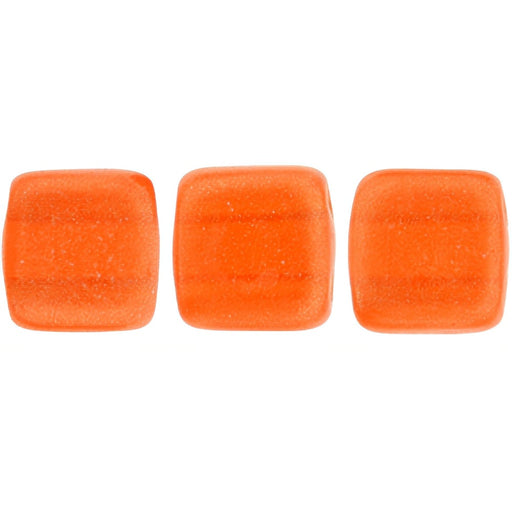 Czech CzechMates Tile Bead 6mm Sueded Gold Hyacinth (50pcs)