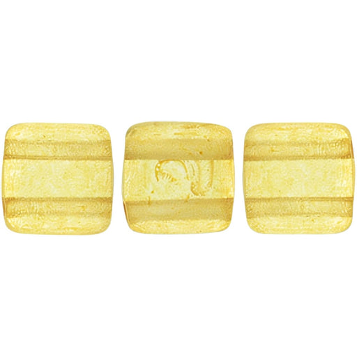 Czech CzechMates Tile Bead 6mm ColorTrends: Transparent Spicy Mustard (50pcs)