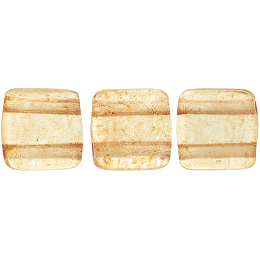 Czech CzechMates Tile Bead 6mm ColorTrends: Transparent Warm Taupe (50pcs)