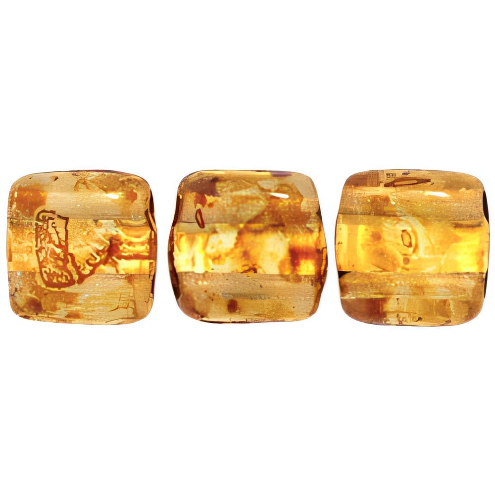 Czech CzechMates Tile Bead 6mm Crystal - Picasso (50pcs)