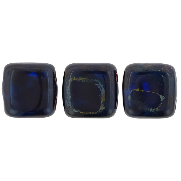 Czech CzechMates Tile Bead 6mm Cobalt - Picasso (50pcs)