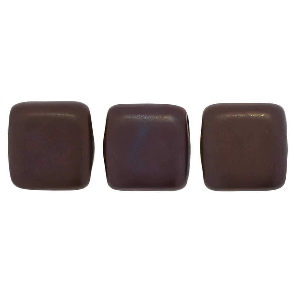 Czech CzechMates Tile Bead 6mm Chocolate Brown - Matte Bronze Vega (50pcs)