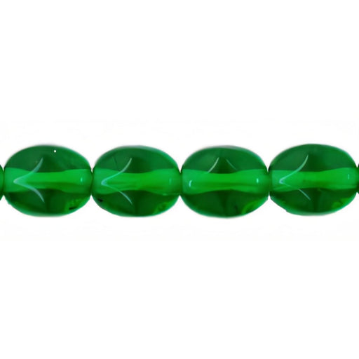 Czech Sparkling Diamonds 7 x 6mm Green Emerald (25pcs)