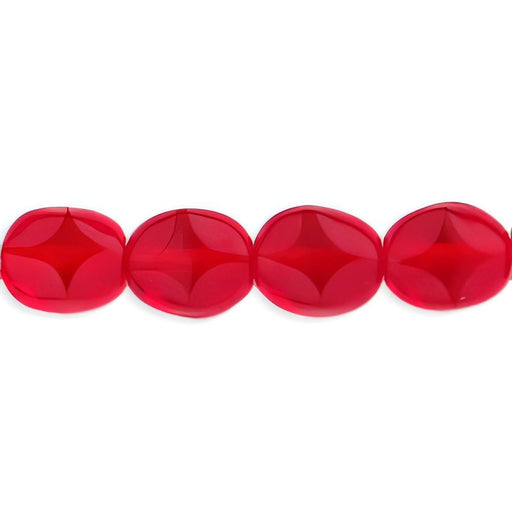 Czech Sparkling Diamonds 7 x 6mm Siam Ruby (25pcs)