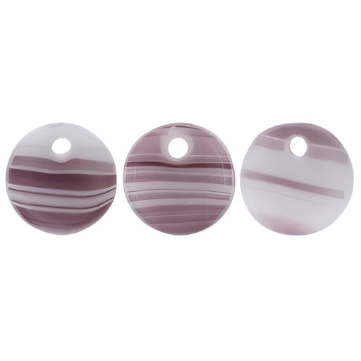 Czech Lentils 6mm Opaque White/Amethyst (50pcs)