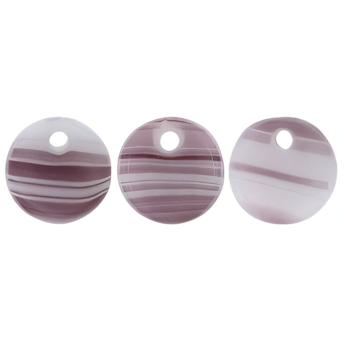 Czech Lentils 6mm Opaque White/Amethyst (50pcs)