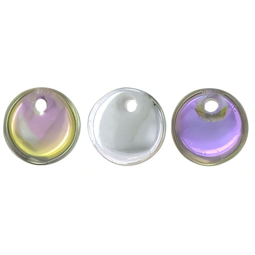 Czech Lentils 6mm Silver/Pink/Crystal (50pcs)