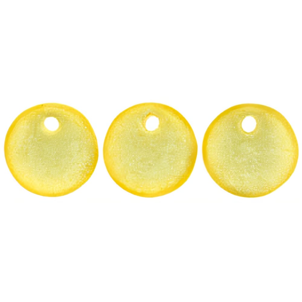 Czech Lentils 6mm Sueded Gold Lamé (50pcs)