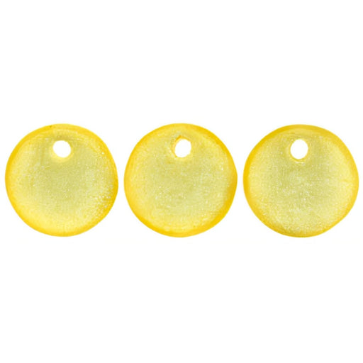 Czech Lentils 6mm Sueded Gold Lamé (50pcs)