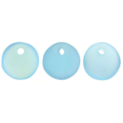 Czech Lentils 6mm Matte - Aquamarine AB (50pcs)