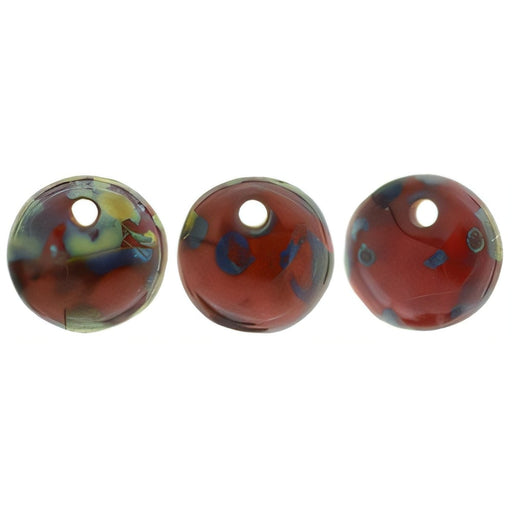 Czech Lentils 6mm Opaque Red - Picasso (50pcs)