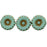 Czech Two Hole Sunflowers 12mm Turqoise - Brown Inlay (25pcs)