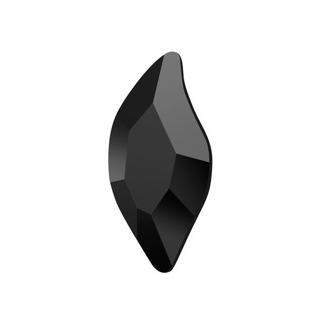 PRESTIGE Crystal, #2797 Diamond Leaf Flatback Rhinestone 10mm, Jet (1 Piece)
