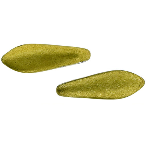 Czech CzechMates Two Hole Daggers 16 x 5mm ColorTrends: Saturated Metallic Meadowlark (50pcs)