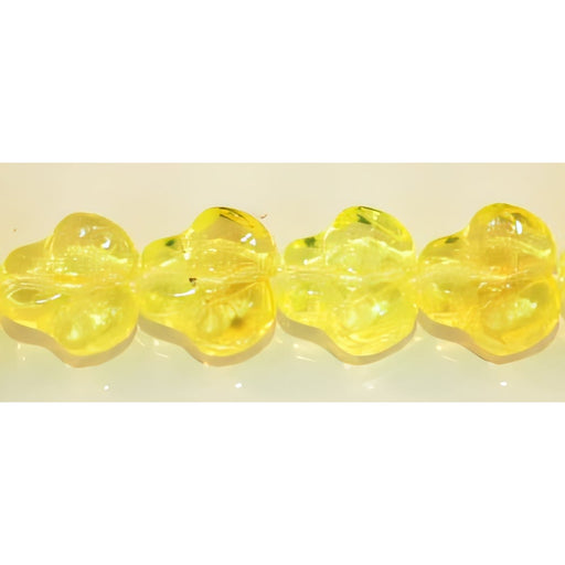 Czech Flat Pansy 9mm Jonquil/Lemon (25pcs)