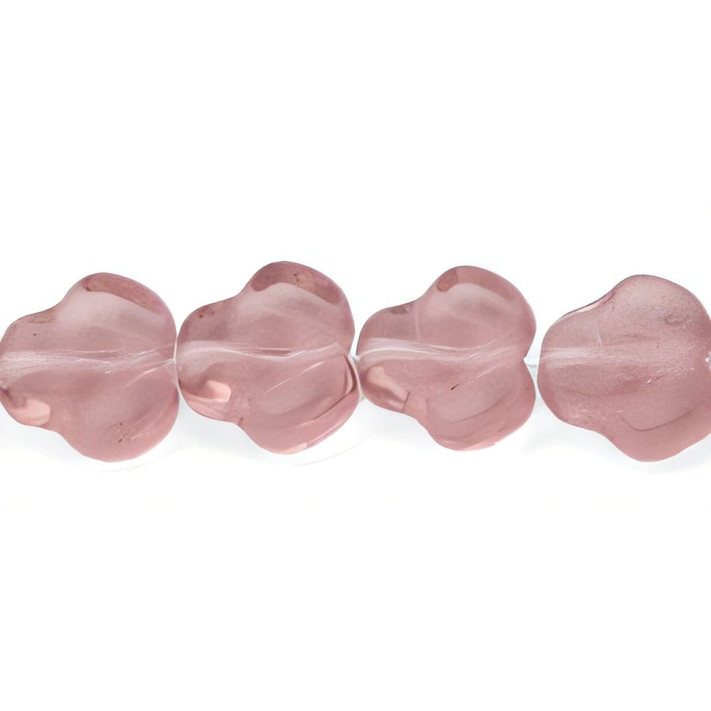 Czech Flat Pansy 9mm Lt Amethyst (25pcs)