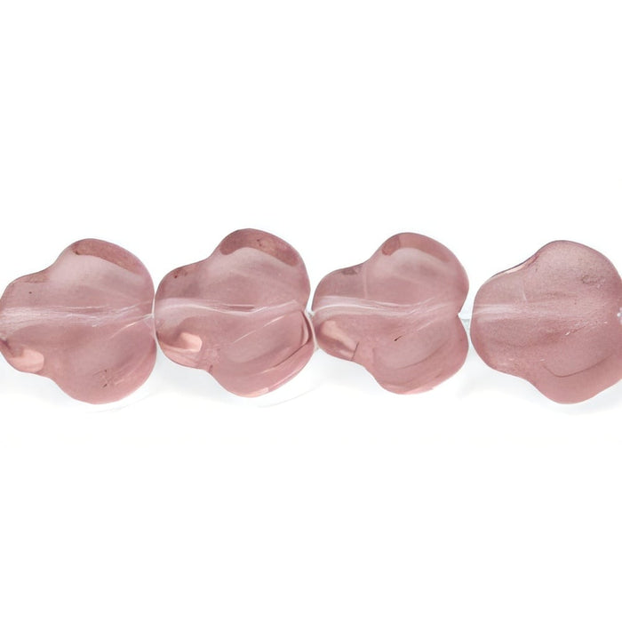 Czech Flat Pansy 9mm Lt Amethyst (25pcs)