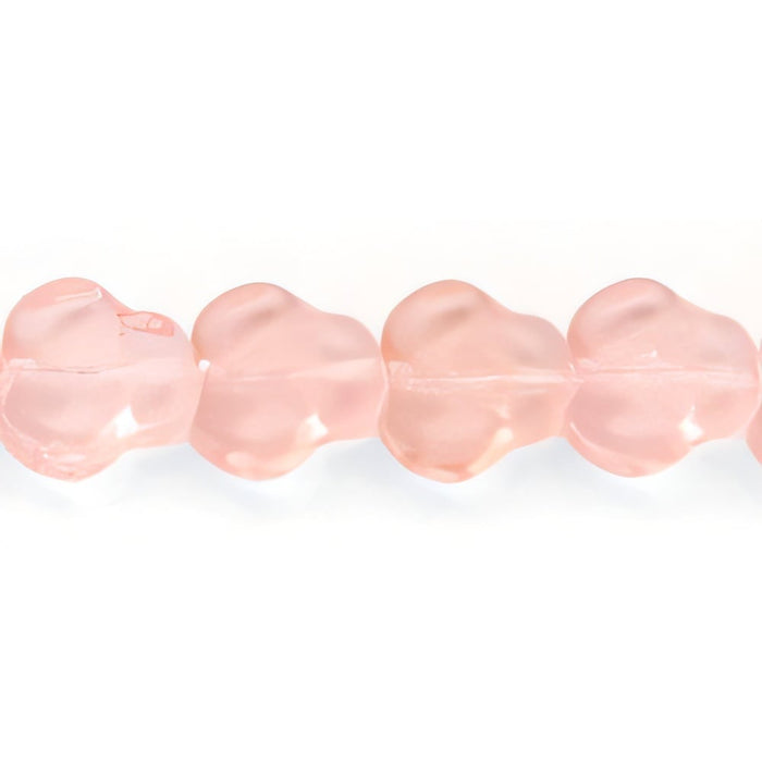 Czech Flat Pansy 9mm Lt Rosaline (25pcs)