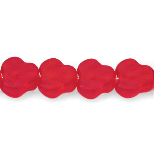 Czech Flat Pansy 9mm Lt Siam Ruby (25pcs)