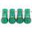 Czech Vintage Czech Style Drops 15 x 8mm Emerald - Gold Inlay (25pcs)