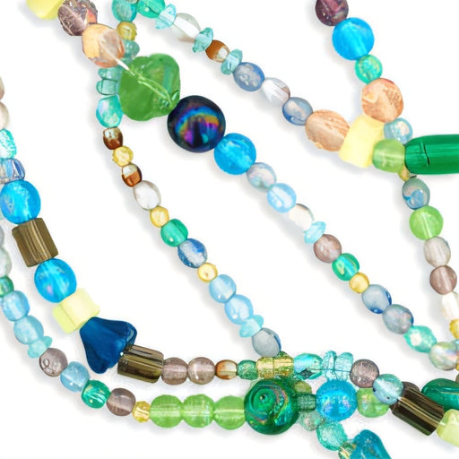 Czech Strung Pressed Bead Mixes Luster Iris - Tropical Confection