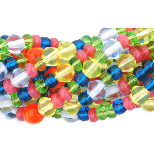 Czech Strung Pressed Bead Mixes Bright Multi Mix