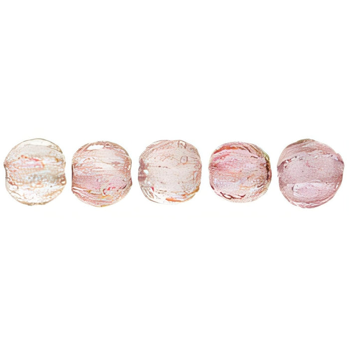 Czech Melon Round 3mm Luster - Transparent Topaz/Pink