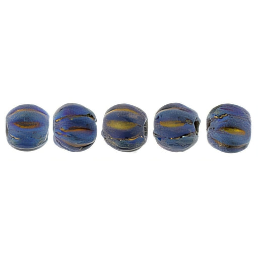 Czech Melon Round 3mm Matte - Iris - Blue