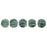 Czech Melon Round 3mm Metallic Suede - Lt Green