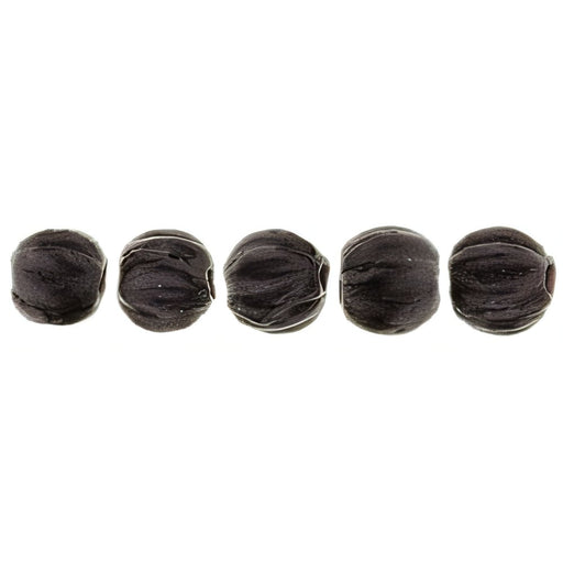 Czech Melon Round 3mm Metallic Suede - Dk Plum