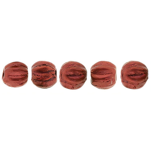 Czech Melon Round 3mm Matte - Metallic Lava