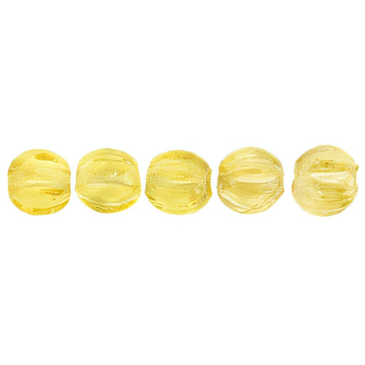 Czech Melon Round 3mm Luster Iris - Topaz