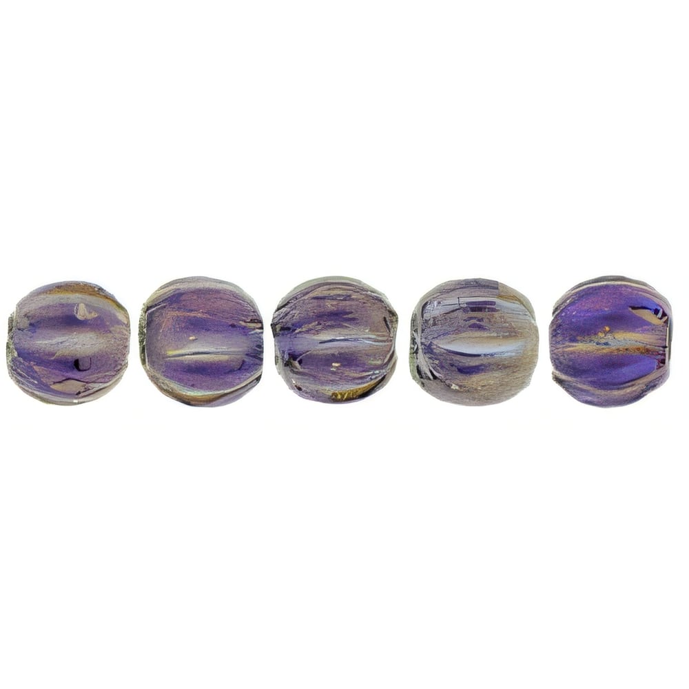 Czech Melon Round 3mm Luster Iris - Tanzanite