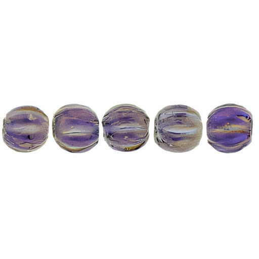Czech Melon Round 3mm Luster Iris - Tanzanite
