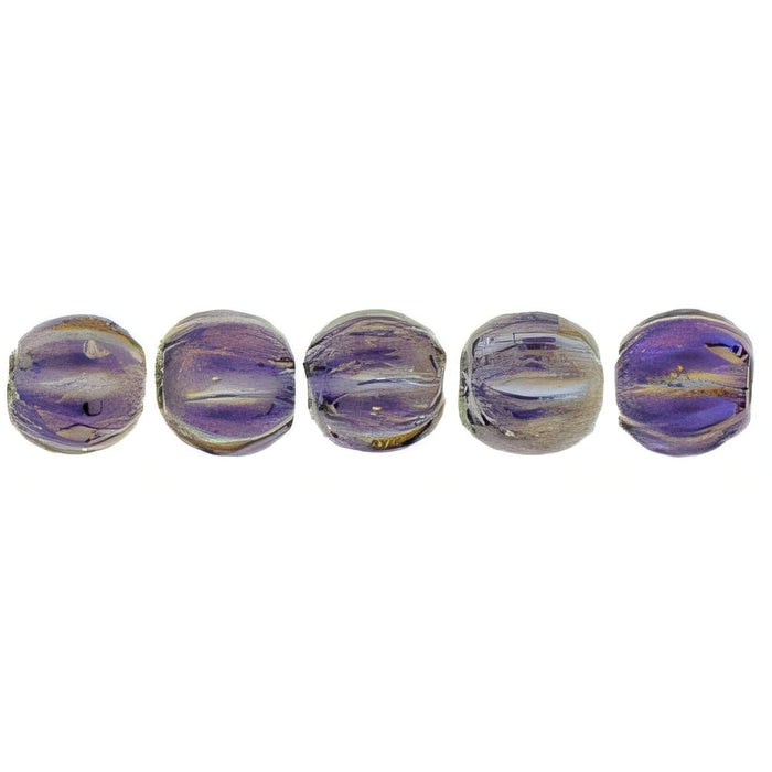 Czech Melon Round 3mm Luster Iris - Tanzanite