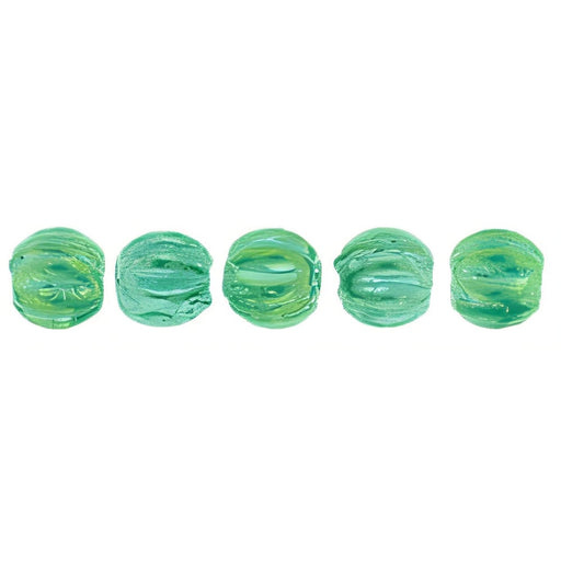 Czech Melon Round 3mm Luster Iris - Atlantis Green