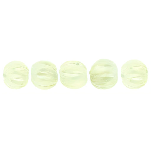 Czech Melon Round 3mm Luster Iris - Lemon