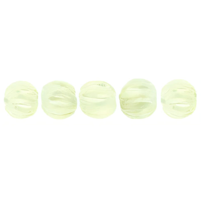 Czech Melon Round 3mm Luster Iris - Lemon