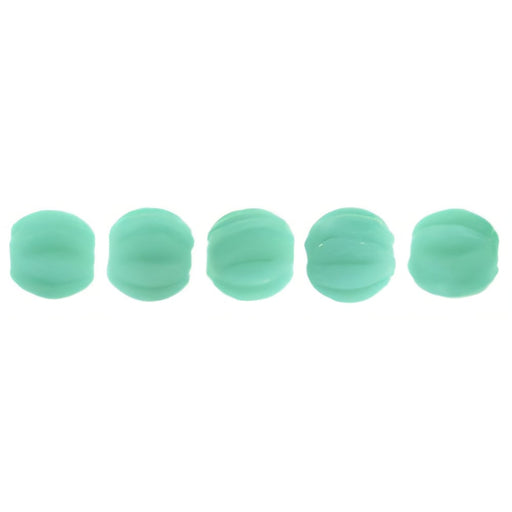 Czech Melon Round 3mm Matte - Turquoise