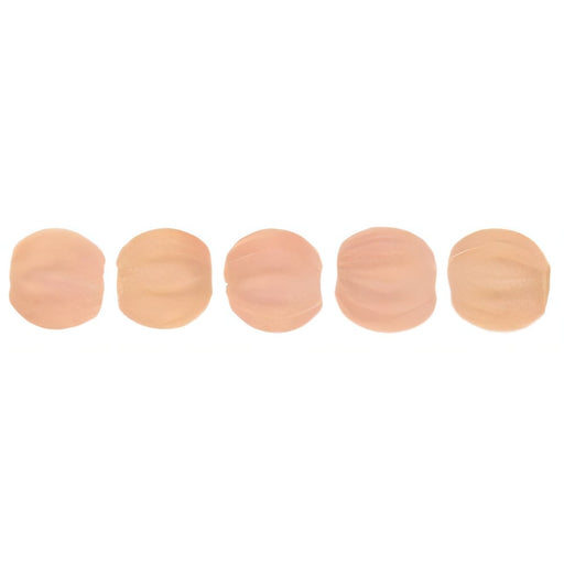 Czech Melon Round 3mm Sueded Gold Milky Pink