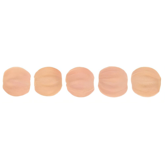 Czech Melon Round 3mm Sueded Gold Milky Pink