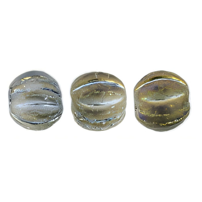 Czech Melon Round 4mm Matte - Iris - Brown