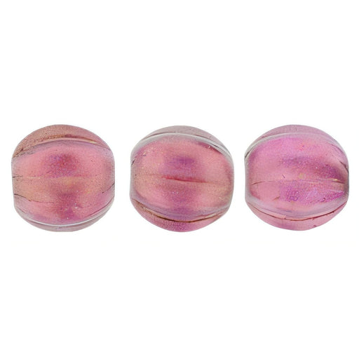 Czech Melon Round 5mm Halo - Madder Rose (50pcs)