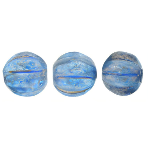 Czech Melon Round 5mm Halo - Azurite (50pcs)