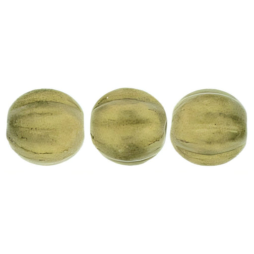 Czech Melon Round 5mm Metallic Suede - Gold (50pcs)